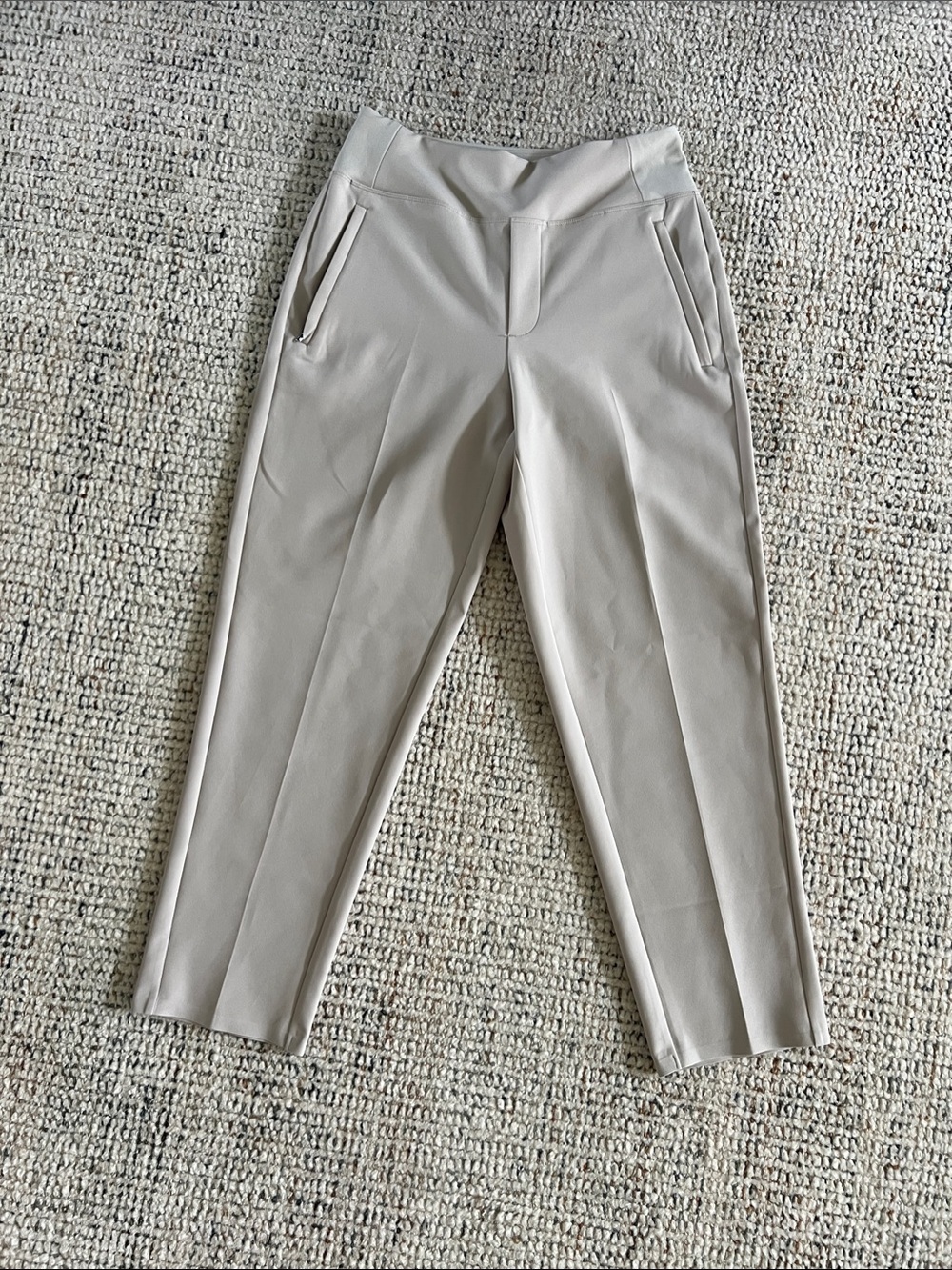 Athleta Women's Cropped Tailored Ankle Pants in Light Gray